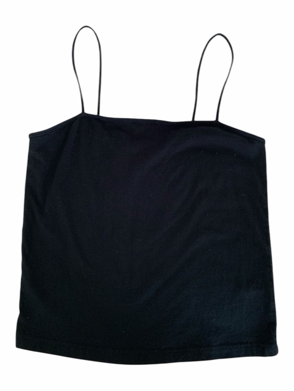 Wild Fable Camisole Top Juniors L Black Cropped Spaghetti Straps Pullover